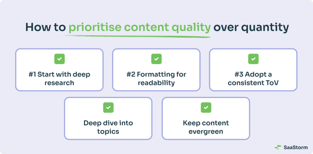 How to prioritise SaaS content quality over quantity