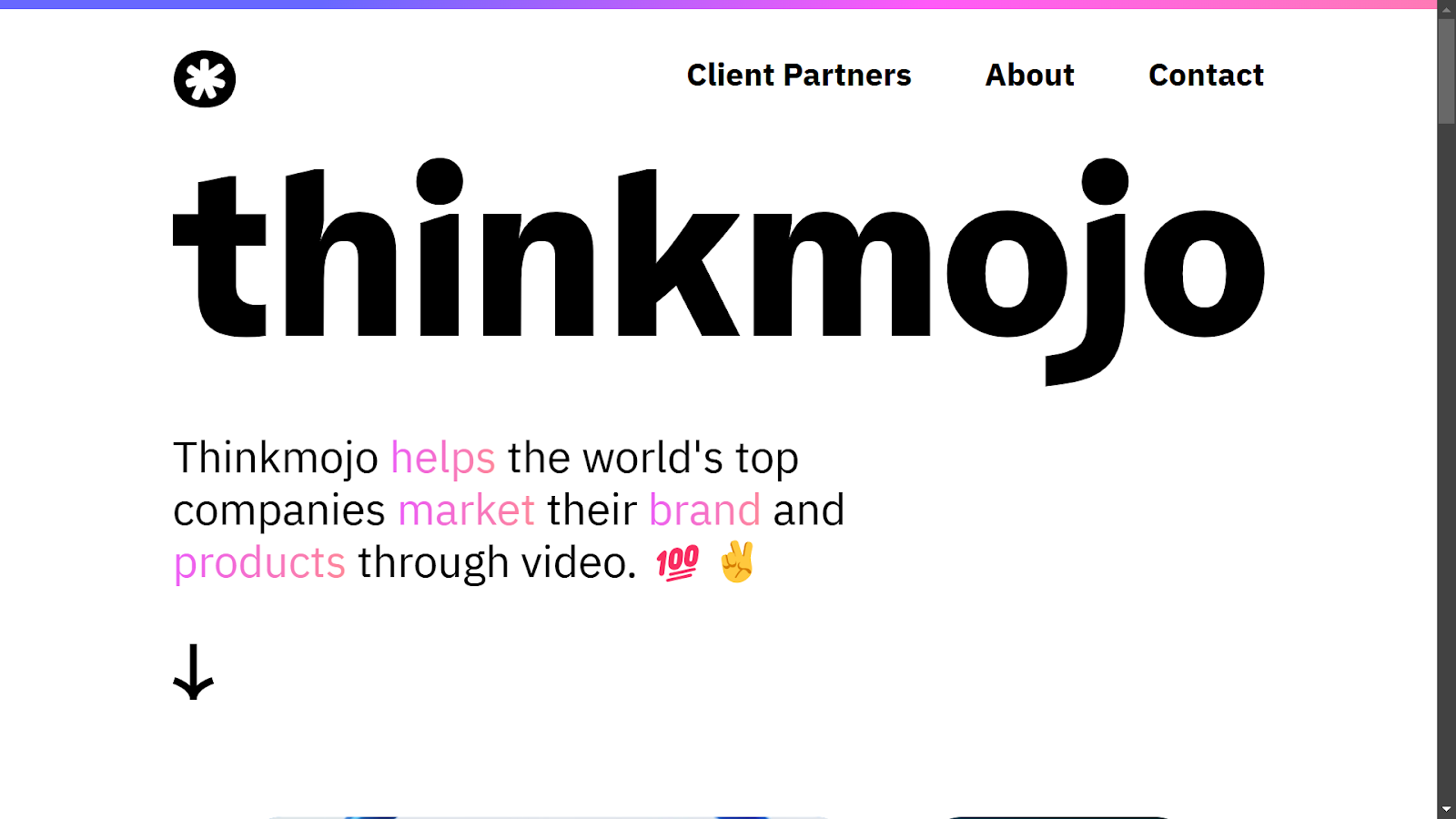 Screenshot from Thinkmojo website.